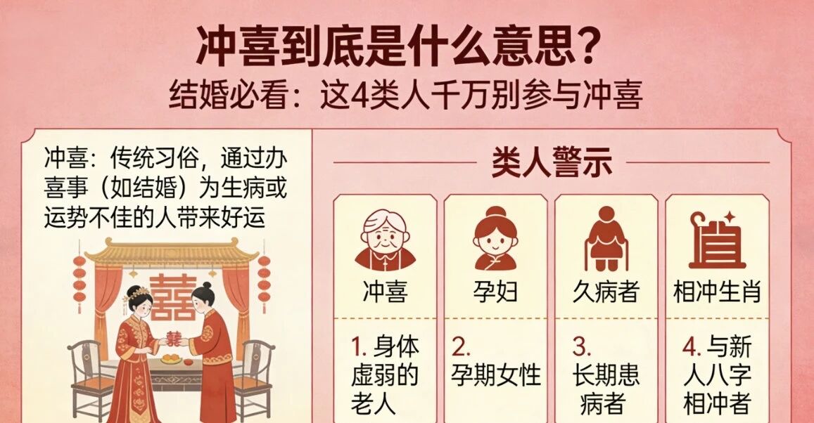 冲喜到底是什么意思？结婚必看：这4类人千万别参与冲喜